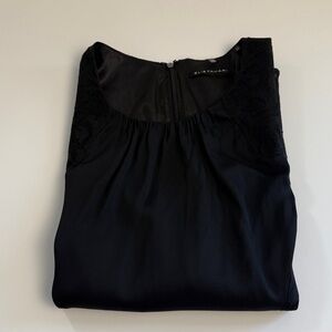 Elie Tahari Black Sleeveless Lace Blouse